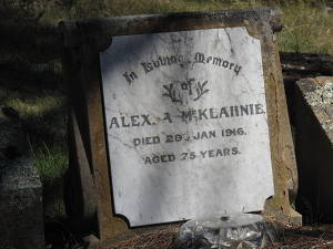 Alex McKeahnie's Headstone